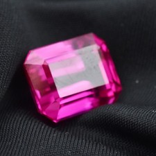 Pendant Size 33.30 Carat Natural Pink Ruby Emerald Cut Enhanced Loose Gemstone