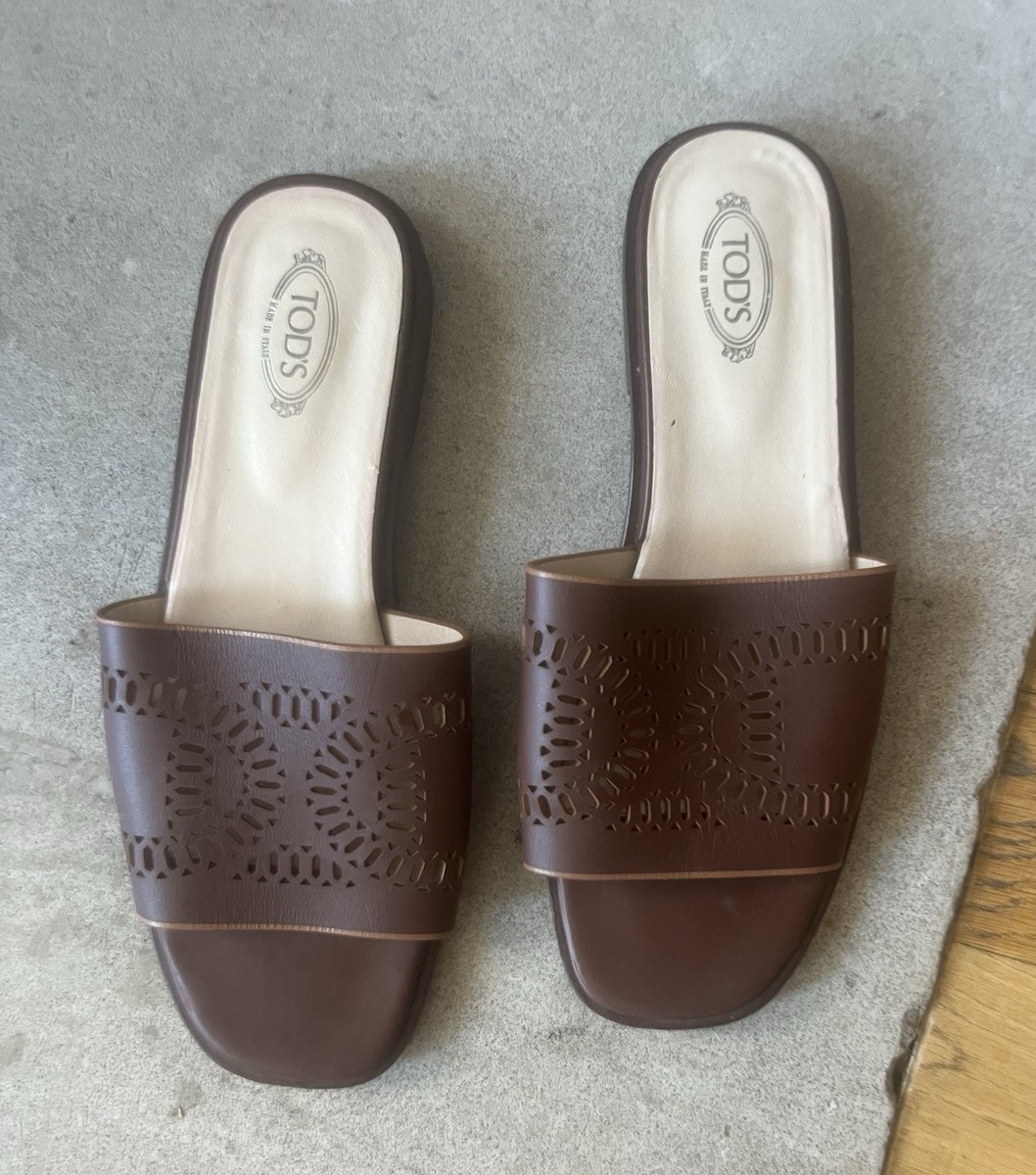Tod's Laser-Cut Open-Toe Sandals View 6