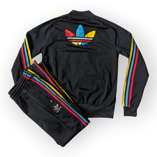 Adidas Rasta Womens TRACKSUIT JACKET & PANTS Size UK8 / XS/S, Jamaica Tri-color