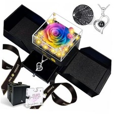 Preserved Real Rose-Eternal Flowers Rose Mothers Day for Mom Women Colorful