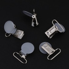 C-10Pcs Durable Metal Suspender Clips Clothes Clamp For Adults