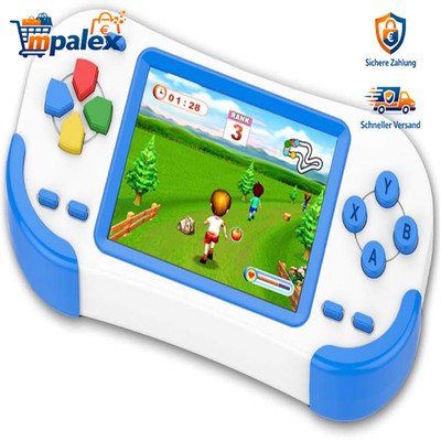 Retro Spielekonsole Tragbar 3 Zoll 16 Bit Arcade Kinder Erwachsene Blau