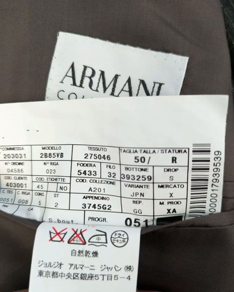 ARMANI COLLEZIONI wool suit dark gray 50/R image 3