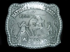 UD09140 NOS NFR  1996 NATIONAL FINALS RODEO  HESSTON COLLECTOR BELT BUCKLE