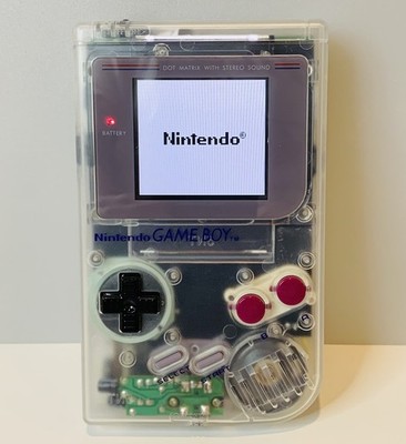 Nintendo Game Boy DMG-01 IPS Screen Glass Lens Transparent Clear Case Gameboy