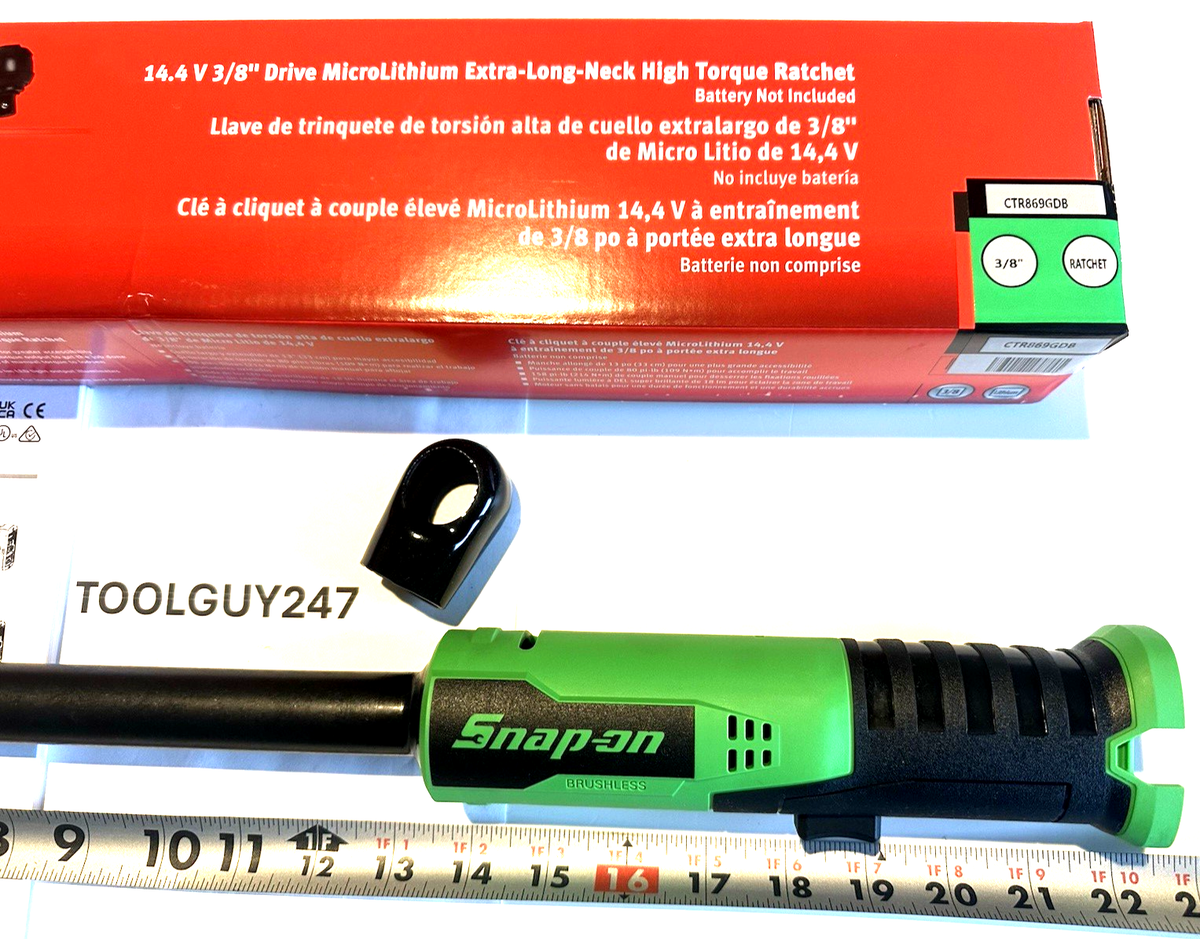 SNAP ON CTR869 G DB 3/8 EXTRA LONG HIGH TORQUE 14.4 RATCHET NEW
