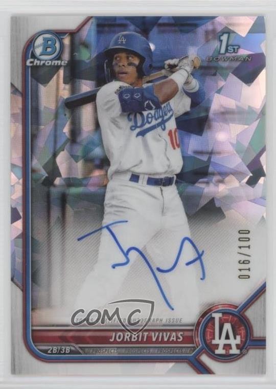 2022 Bowman Chrome Prospect Atomic Refractor /100 Jorbit Vivas #CPA-JV Auto 15r3