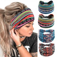 SAWINDA Boho Headbands for Women Fashion Wide 1 Count Pack of 4 , Set 4