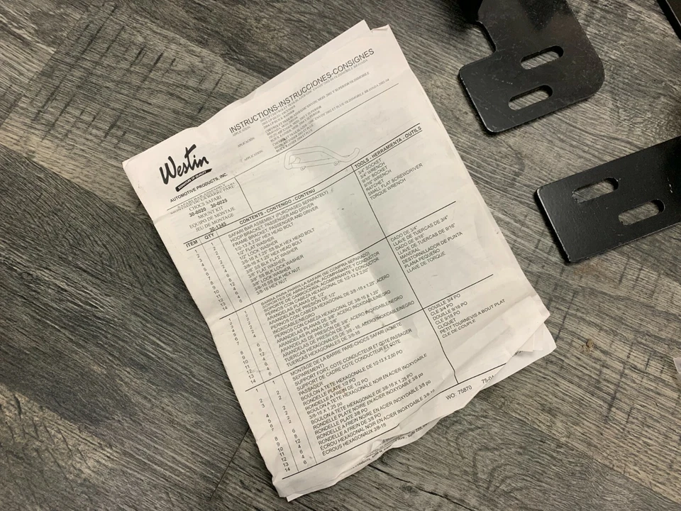 NUEVO Kit de montaje de barra de luz Westin Safari soportes placas Chevy Blazer Ford Escape * Foto 2 de 4