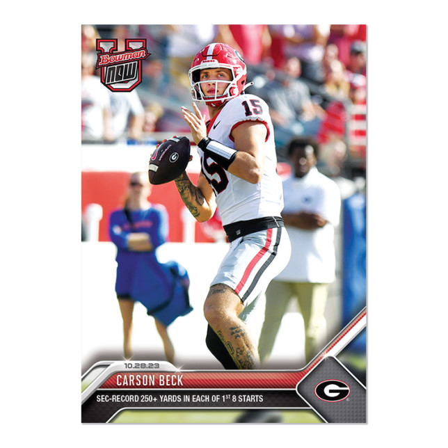 2023 TOPPS NOW BOWMAN U #20 CARSON BECK - GEORGIA BULLDOGS