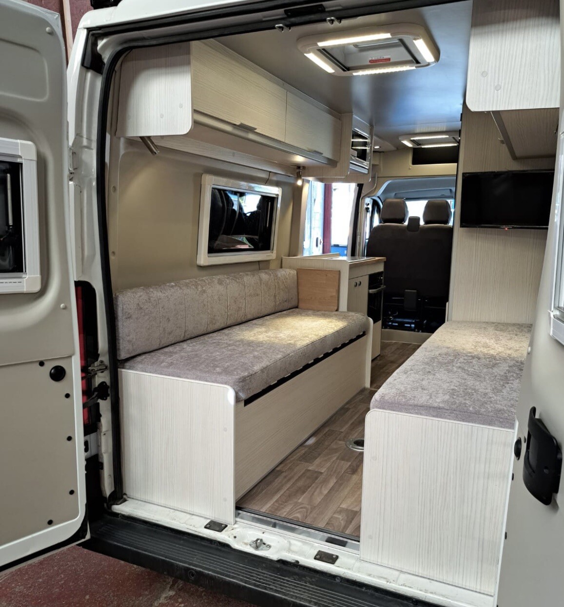 Campervan Bench Seat Bed Pull Out Storage Camper Race Van Ducato Relay