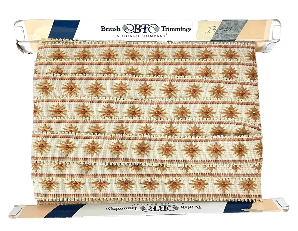 Borde de jacquard Bloomsbury británico vintage de Conso - perno de 23 yardas Foto 3 de 4