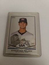 2011 TOPPS USA BASEBALL PROSPECT GOLD AUTO PARALLEL CHRISTIAN PELAEZ 19/25