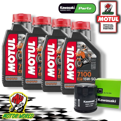 Ricambi E Accessori Per Moto E Scooter - KIT TAGLIANDO OLIO Filtro Motul 7100 10w40 4l Kawasaki Z 900 Rs Se Dal 2022 Al 2024 750