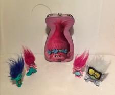 Dreamworks Tin Troll Purse with four Trolls included