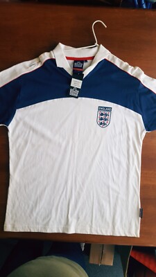 England Polo Footbal Mens Retro Admiral Shirt Size L