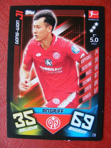 Fußball Bundesliga topps Match Attax 1. FSV Mainz 05 Dong-Won trading card