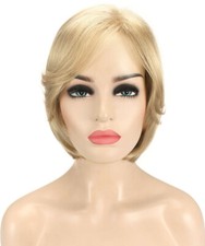 Mary - Wavy Kanekalon Synthetic Fiber Full Wig, 4.5 - 8.5", Light Blonde