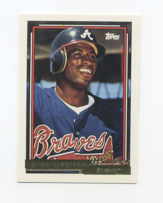 1992 Topps Baseball Gold Winner DEION SANDERS - #645