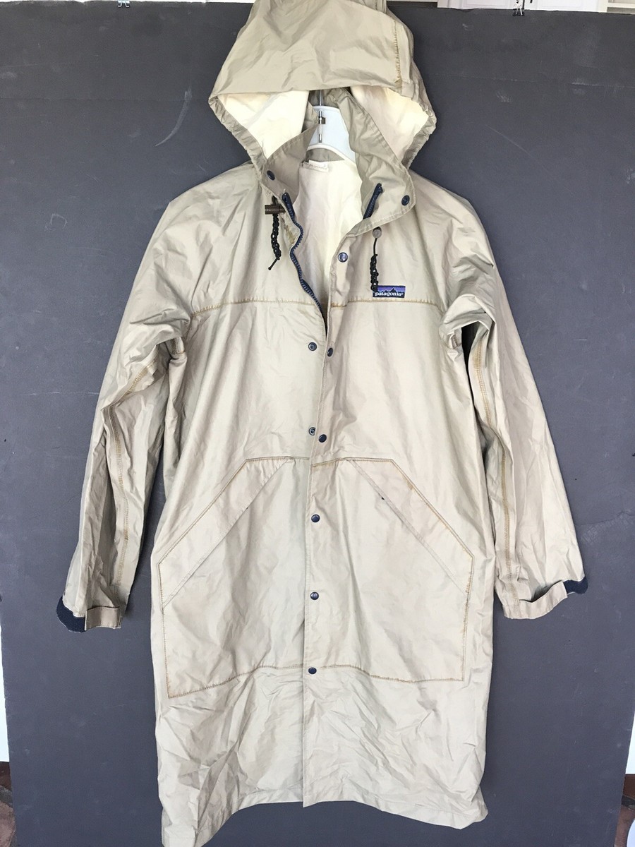 Patagonia Vintage 90s Zip Snap Rain Jacket Hood Coat XS Small