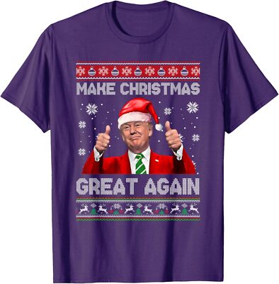 Make Christmas Great Again Xmas Funny Trump Pajamas Unisex T-Shirt