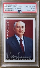 2015 UD GOODWIN MIKHAIL GORBACHEV SIGNED CARD PSA DNA AUTOGRAPH PRESIDENT USSR