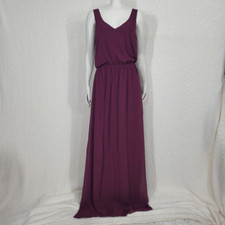 Show Me Your MuMu Burgundy Merlot Chiffon Kendall Maxi Dress Medium