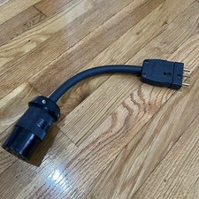 Stage Pin Male to L6-20 Female Hubbell Adapter 600V Power Cable 1 ft