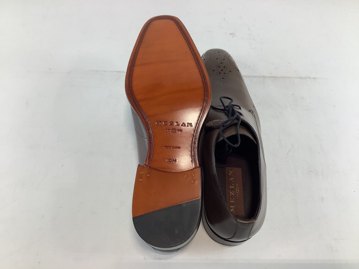 Mezlan Beautiful Harper Brown Gray Brogue Derby Dress Shoes Leather 10M NEW! Mezlan Rioja Brogue Wingtip Slip On Loafer - Brown Leather  main image 3