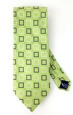 Nautica Light Green with Squares Design Neck Tie