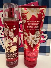 Bath Body Works JAPANESE CHERRY BLOSSOM Body Mist  Body Cream  8 oz Full Size