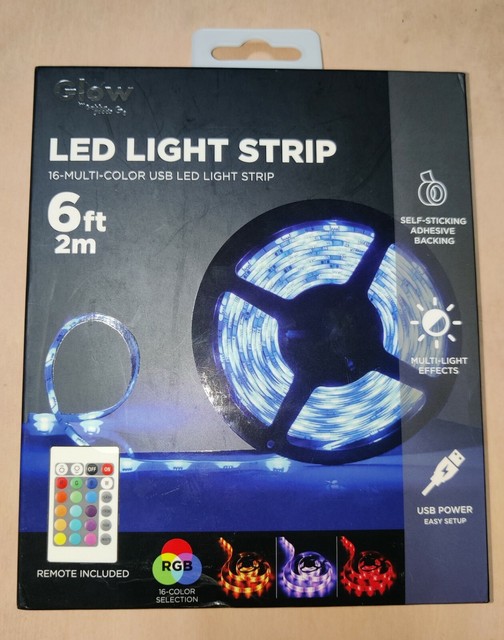 GLow LED Light Strip 16 Multicolor USB LED Light Strip 6 Feet I have 3