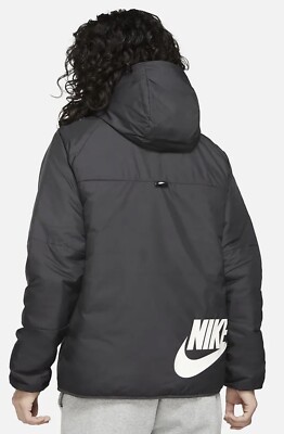 Nike Reversible Therma-FIT Legacy Black Smoke Hooded Jacket DH2783 