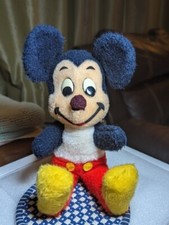 Vintage Circa 1960 Walt Disney World Character Mickey Mouse 15 In Plush Stuffed
