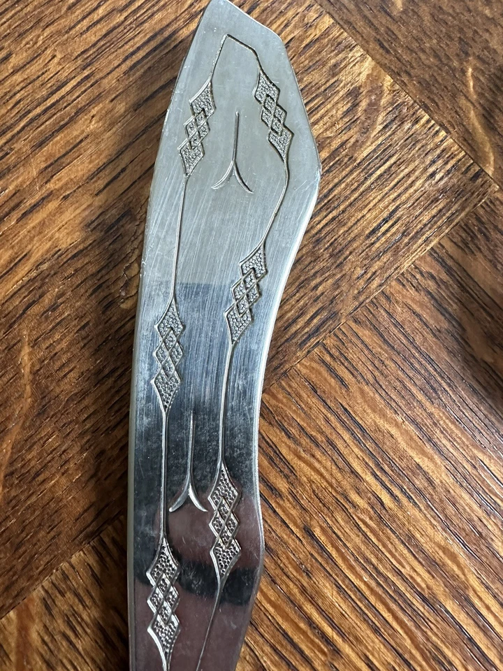 SWEDEN SWEDISH 800 SILVER ART NOUVEAU FISH SET FORK & KNIFE -  9.25" 200 GRAMS - Image 4 of 4