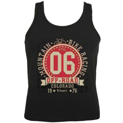 Tank Top MOUNTAIN BIKE RACING OFF ROAD COLORADO WINNER 1976 FAHRRAD