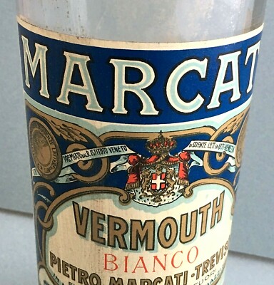 MARCATI TREVISO MONTEBELLUNA WINE VERMOUTH OLD EMPTY BOTTLE COLLECTIBLE
