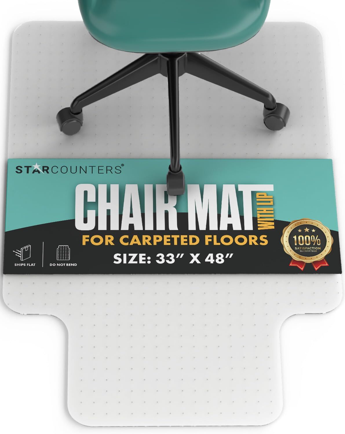 Carpet Office Chair Mat - Thick Desk Chair Protector for Floors-image