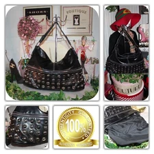 HERMOSA  UN-BRAND BLACK LARGE BEAD(S)  SHOULDER  BAG!