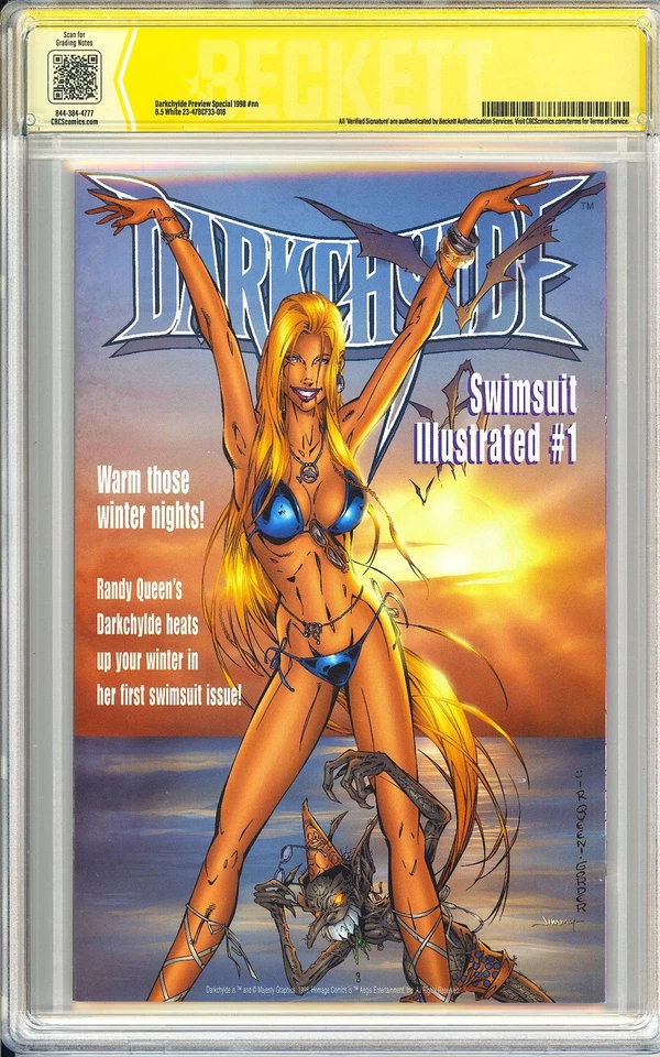 Darkchylde Preview Special CBCS 8.5 1998 Signed by RANDY QUEEN Gold Foil Logo 16 - Image 2 of 2