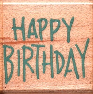 Hero Arts ~ HAPPY BIRTHDAY ~ Wood Mounted Rubber Stamp Celebrate Party ...