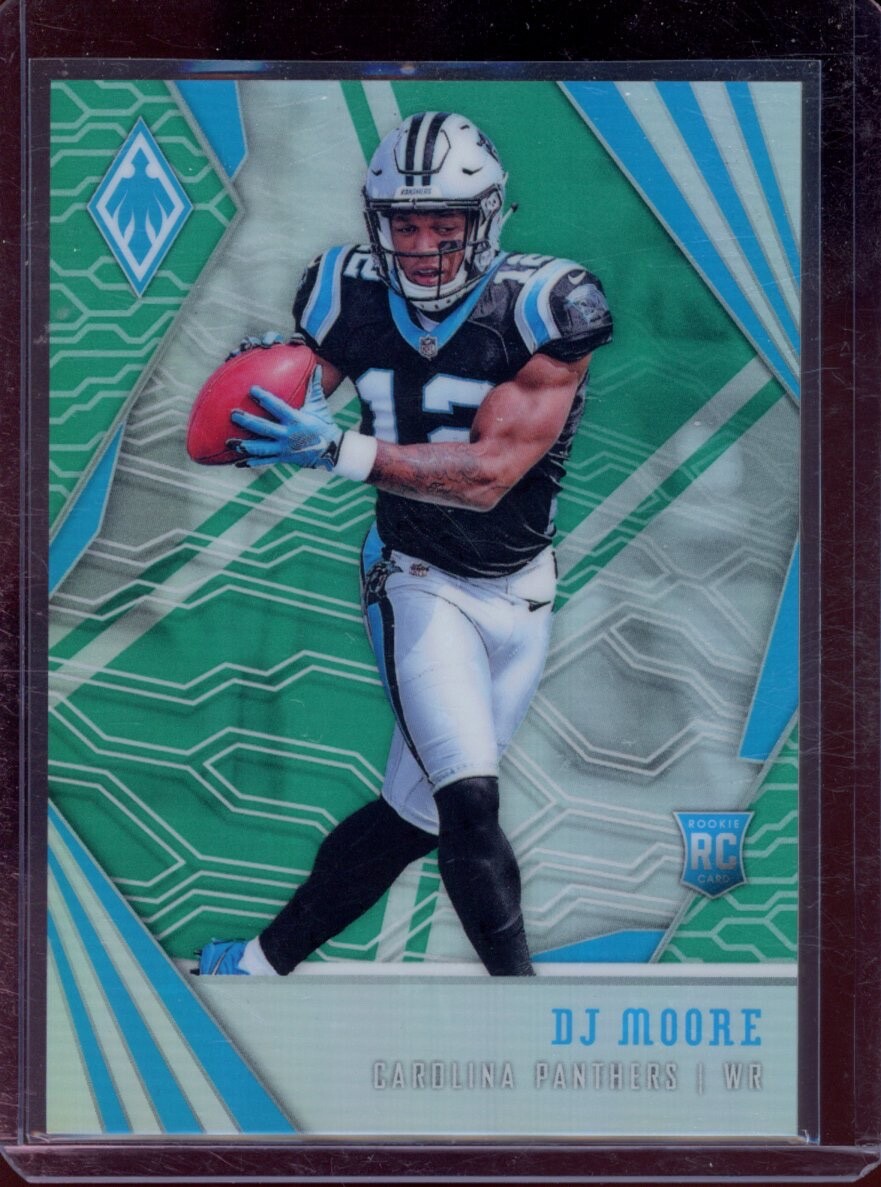 2018 Panini Phoenix Aqua Teal DJ Moore Rookie Chicago Bears