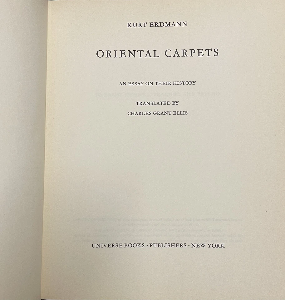 Oriental Carpets, Kurt Erdmann Oriental Carpets, Orientteppiche, Teppiche,  - Bild 1 von 1