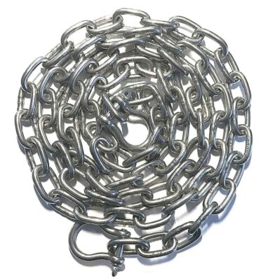 Stainless Steel 316 Anchor Chain 5/32'' or 4mm by 6' Long Shackles