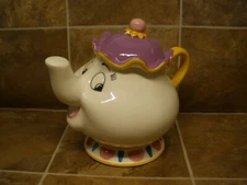 Disney Mrs. Potts Teapot Ceramic Cookie Jar Beauty And The Beast Treasure Craft