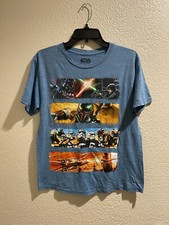Star Wars T Shirt Blue Youth Boys Size XXL 18 Years EUC