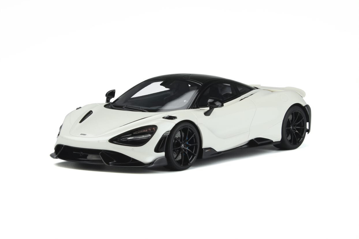 McLaren 765LT 1:18 GT Spirit GT861 blanche en résine, voiture de collection 2020 rare