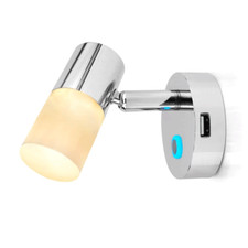 12v Led Reading Light Wall Mount Usb Interior Bedside Book Map Lamp Boat Rv