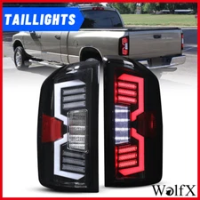 LED Sequential Tail Lights for 07-08 Dodge Ram 1500/2500/3500 Lamps Black Clear