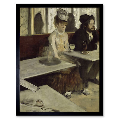 Edgar Degas In A Cafe Kunstdruck gerahmt 12x16